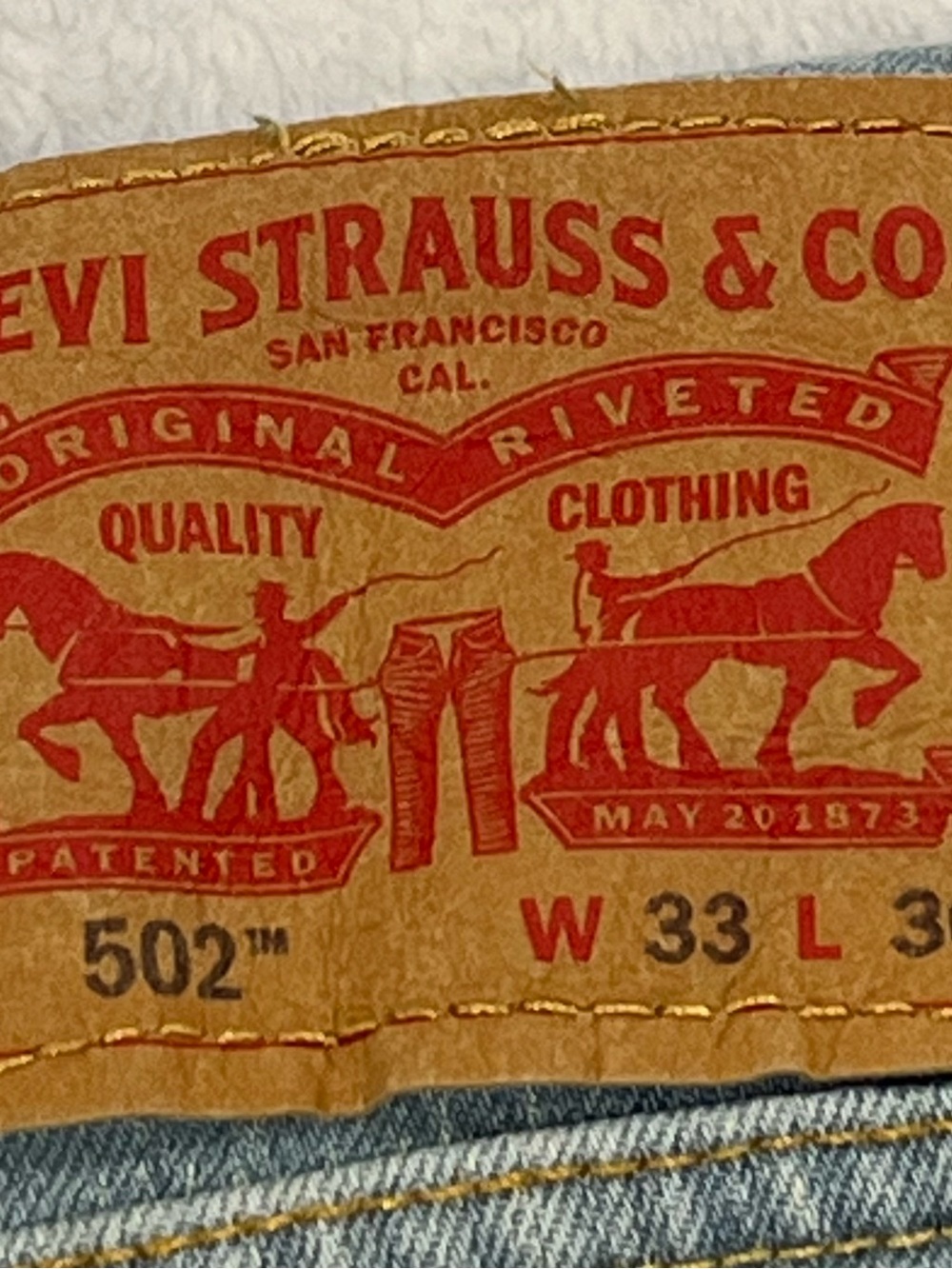 Levi Strauss 502 Regular Tapered Fit in Light Blue